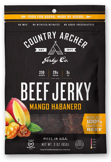Country Archer - All Natural Beef Jerky Mango Habanero - 2.5 oz.