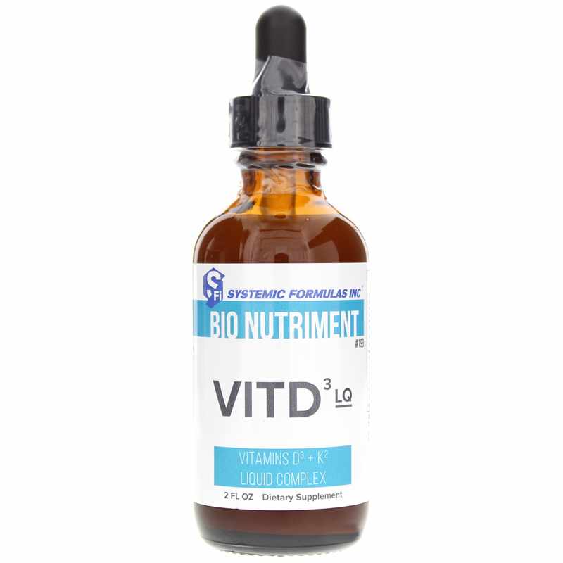 Systemic Formulas Vitd3 LQ Vitamins D3 + K2 Complex 2 Oz