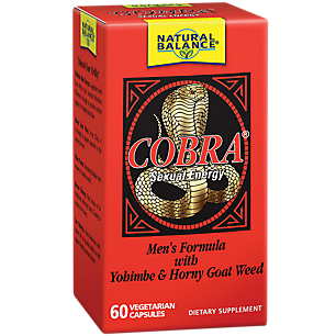 Cobra Sexual Energy - Men's Health Formula with Yohimbe & Horny Goat Weed (60 Capsules)