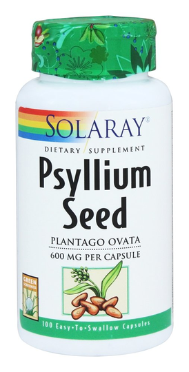 Solaray - Psyllium Seed 600 mg. - 100 Capsules