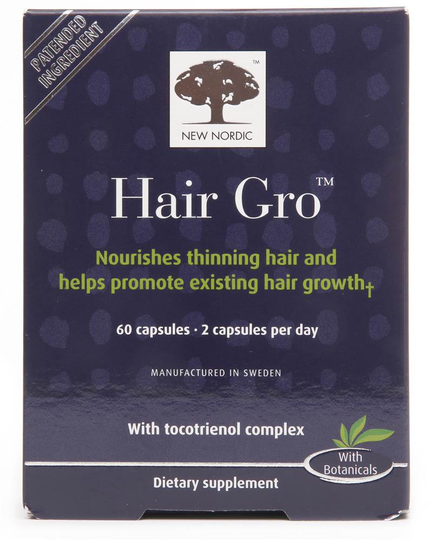 New Nordic - Hair Gro Hair Growth Supplement with Tocotrienol Complex - 60 Capsules