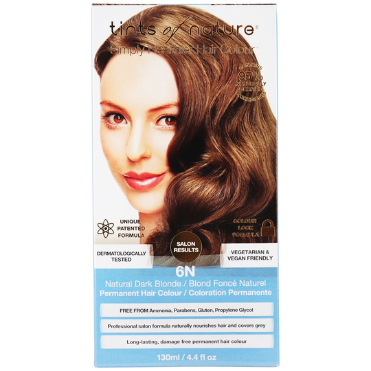 Tints Of Nature - Conditioning Permanent Hair Color 6N Natural Dark Blonde - 4.4 fl. oz.