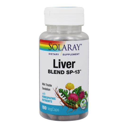 Solaray - Liver Blend SP-13 Dandelion-Milk Thistle - 100 Capsules
