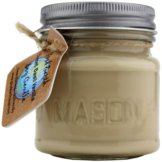 Good Earth Mason Jar Soy Candle Sweet Basil Vanilla 8 Oz 1 Piece(s)