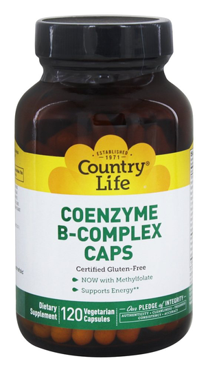 Country Life - Coenzyme B Complex Caps - 120 Vegetarian Capsules