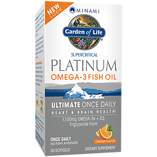Minami Platinum Omega-3 Fish Oil - Ultimate Once Daily - 228mg DHA / 756mg EPA - Orange (30 Softgels)