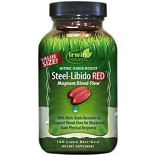 Steel-Libido RED for Men Value Size - Nitric Oxide Boosters (150 Liquid Softgels)
