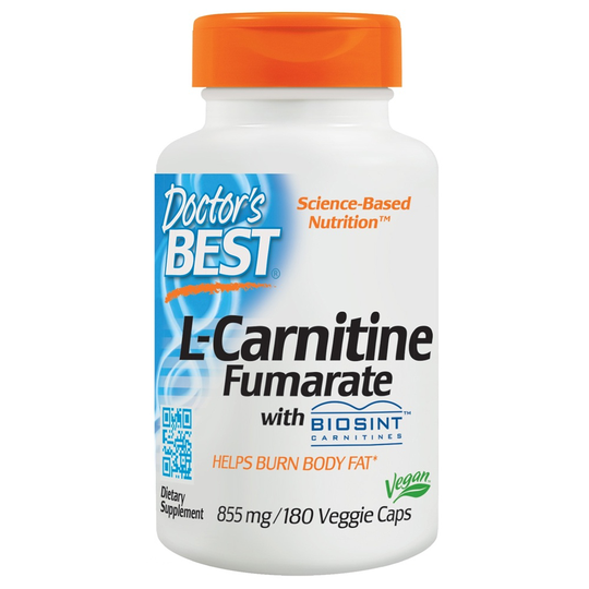 Doctor's Best - L-Carnitine Fumarate 855 mg. - 180 Vegetarian Capsules