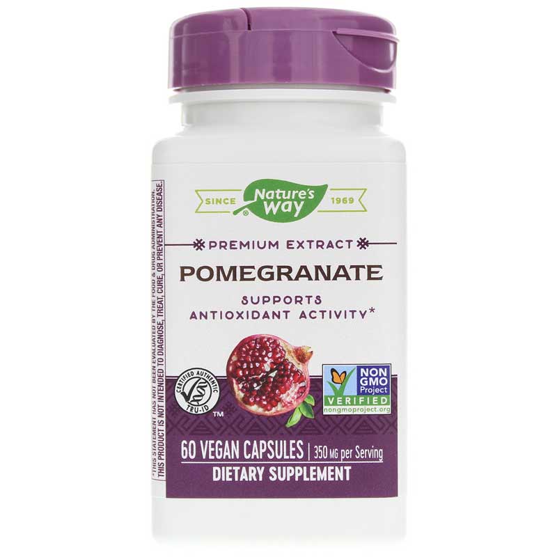 Natures Way Pomegranate Premium Extract 350 Mg 60 Vegan Capsules