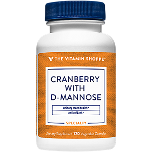 Cranberry with D-Mannose - Antioxidant Support for Urinary Tract Health (120 Vegetarian Capsules)