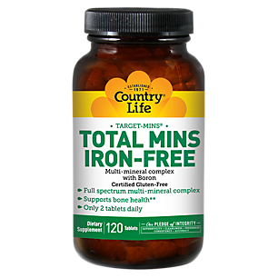 Multi-Mineral Iron-Free Complex with Boron - Total Mins (120 Tablets)