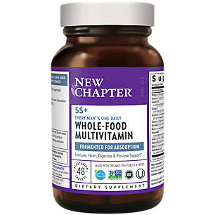 Organic Multivitamin for Every Man 55+ - Whole-Food Complex - Once Daily (48 Tablets)