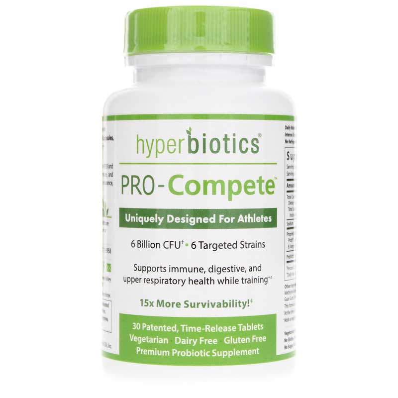 Hyperbiotics PRO-Compete Probiotic for Athletes 30 Tablets