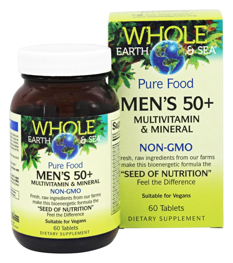 Whole Earth & Sea - Pure Food Men's 50 Multivitamin & Mineral - 60 Tablets