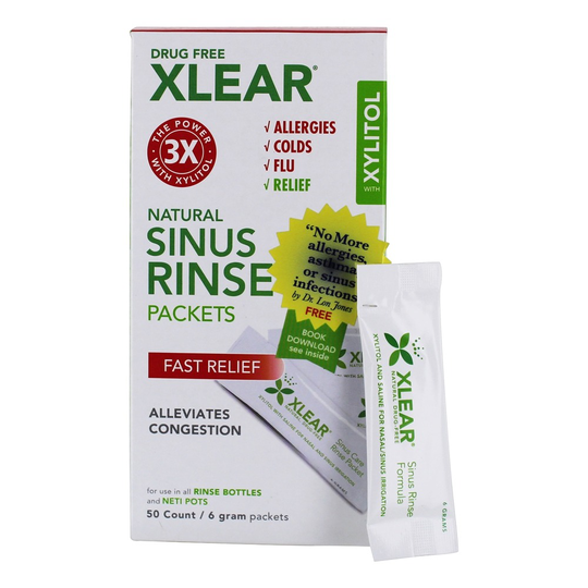 Xlear - Drug Free Fast Relief Natural Sinus Rinse Packets with Xylitol - 50 Packet(s)