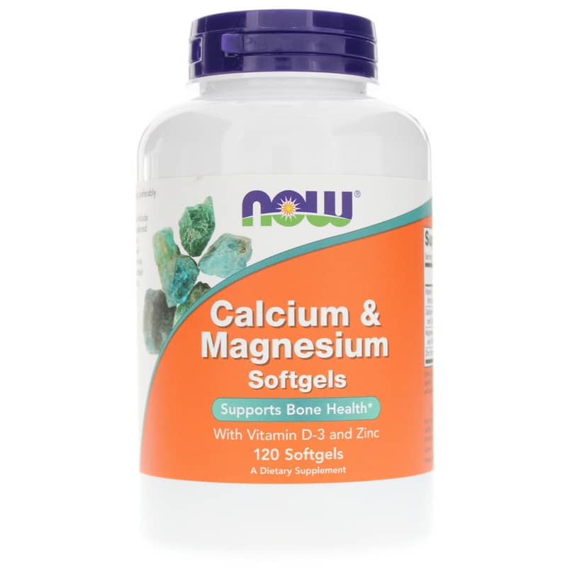 NOW Foods Calcium & Magnesium Softgels with Vitamin D3 & Zinc 120 Softgels