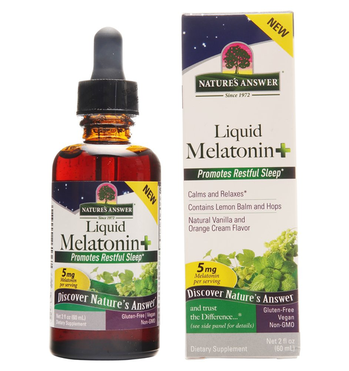 Nature's Answer - Liquid Melatonin Natural Vanilla & Orange Cream Flavor 5 mg. - 2 fl. oz.