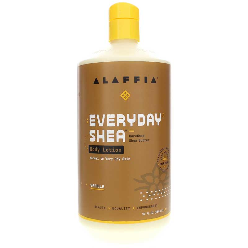 Alaffia Body Lotion Everyday Shea Vanilla 32 Oz