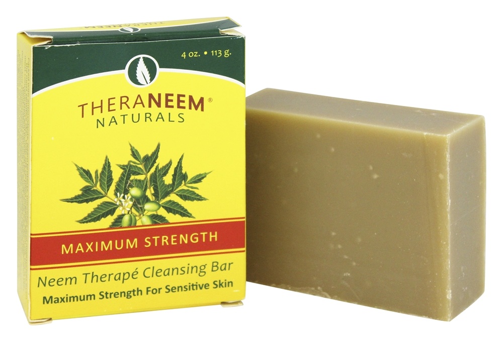 Organix South - TheraNeem Organix Cleansing Bar For Sensitive Skin Maximum Strength - 4 oz.