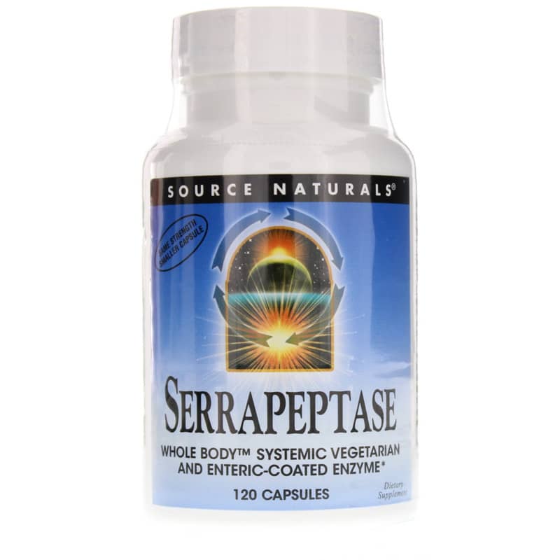 Source Naturals Serrapeptase Whole Body Systemic Enzyme 120 Capsules