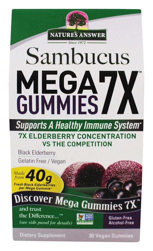 Nature's Answer - Sambucus Elderberry Mega Gummies 7X - 30 Gummies