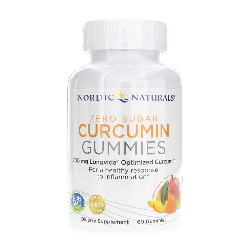 Nordic Naturals Curcumin Gummies Zero Sugar 60 Gummies