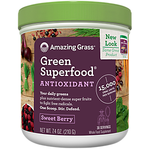 Green Superfood Antioxidant Powder - Daily Greens + Nutrient-Dense Superfoods - Sweet Berry (30 Servings)