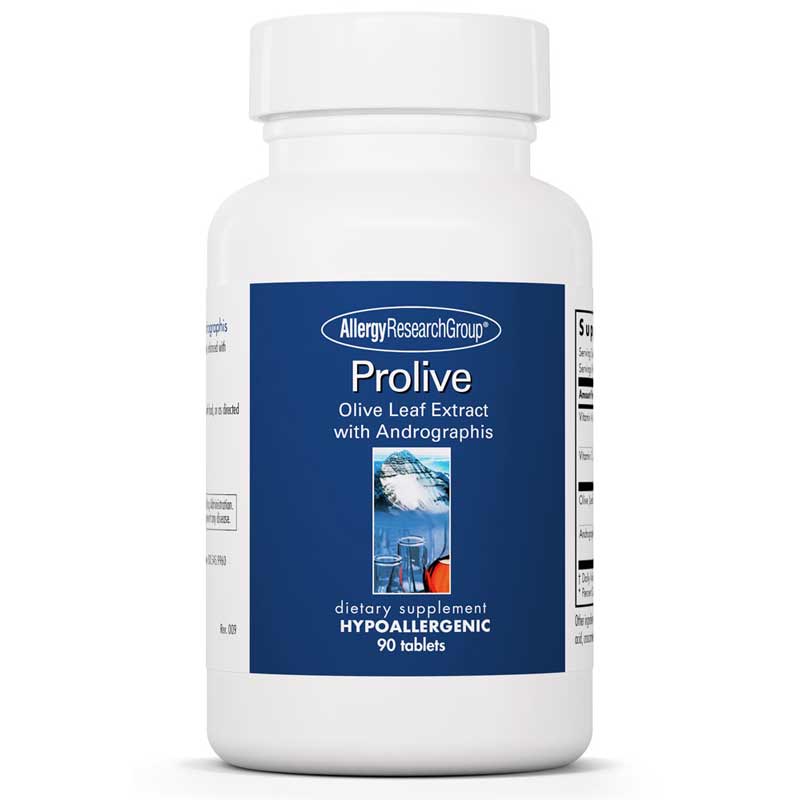 Allergy Research Group Prolive Olive Leaf Extract with Andrographis 90 Tablets