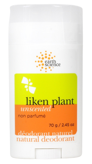 Earth Science - Liken Plant Natural Deodorant Unscented - 2.45 oz.