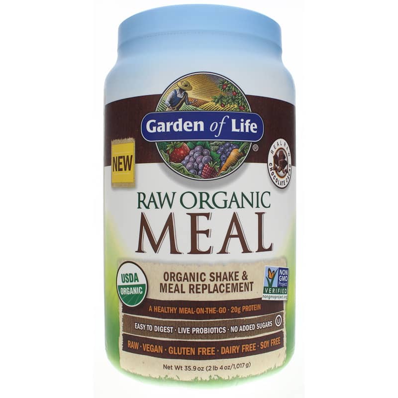 Garden of Life Raw Organic Meal Shake & Meal Replacement Chocolate 35.9 Oz