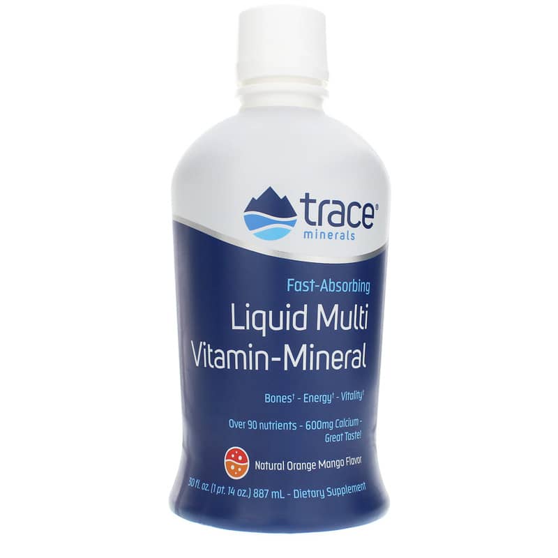 Trace Minerals Research Liquid Multi Vitamin-Mineral Orange-Mango 30 Oz