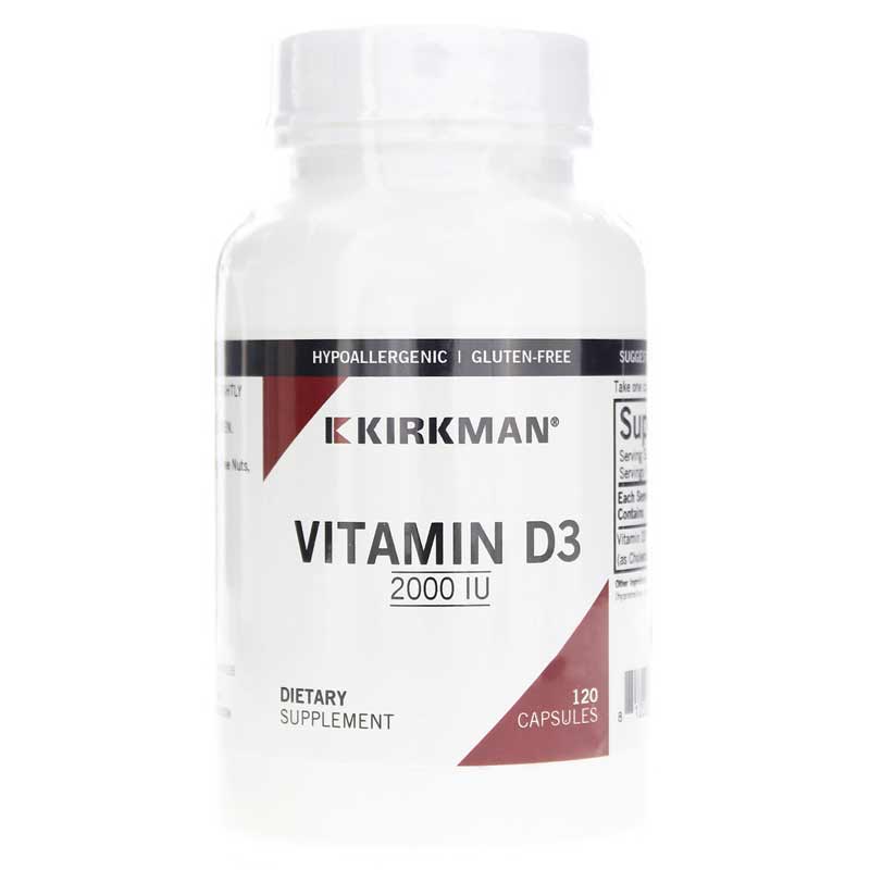 Kirkman Vitamin D-3 2000 IU Capsules 120 Capsules