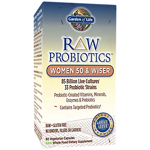 Raw Probiotics for Women 50 & Wiser - 85 Billion CFUs (90 Vegetarian Capsules)
