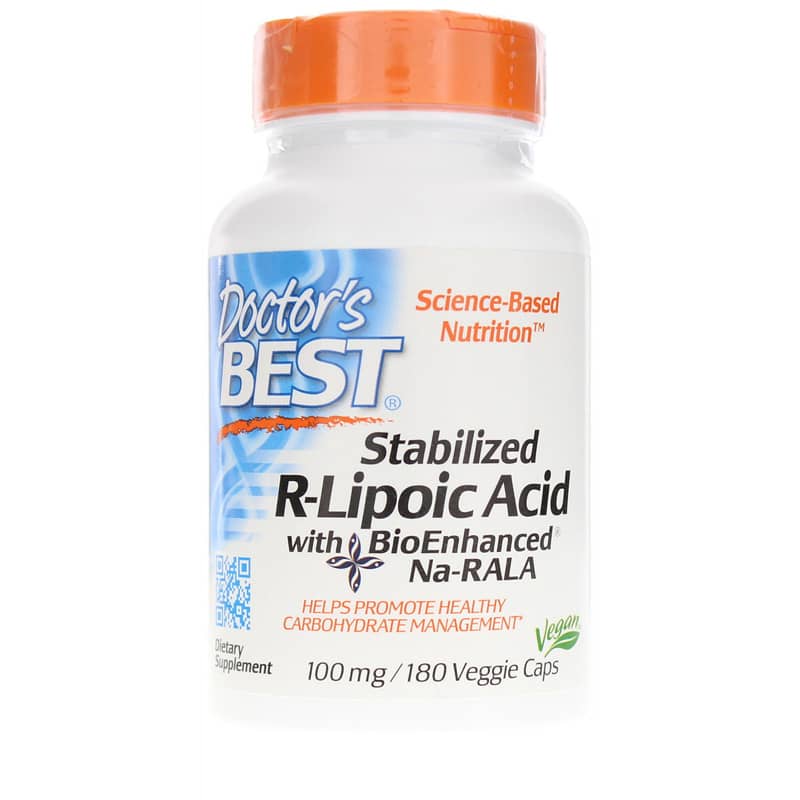 Doctors Best Stabilized R-Lipoic Acid 100 Mg 180 Veg Capsules
