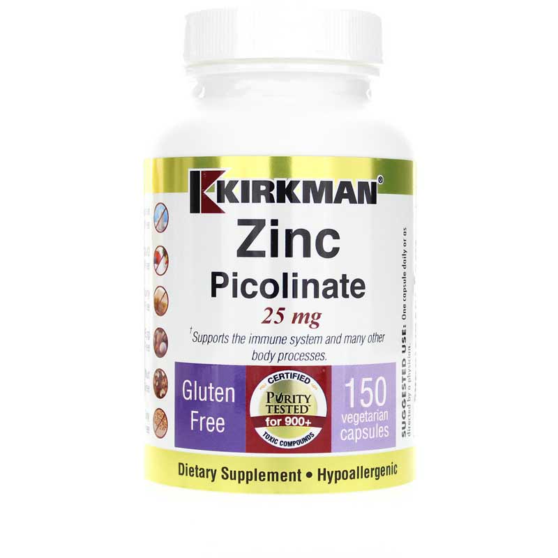 Kirkman Zinc Picolinate 25 Mg 150 Capsules