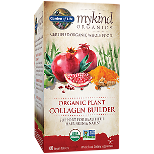 mykind Organics Whole Food Plant Collagen Builder - Hair, Skin, Nails (60 Vegan Tablets)