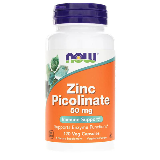 NOW Foods Zinc Picolinate 50 Mg 120 Veg Capsules