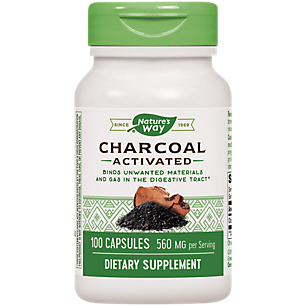 Activated Charcoal for Digestion Support - 560 MG (100 Capsules)