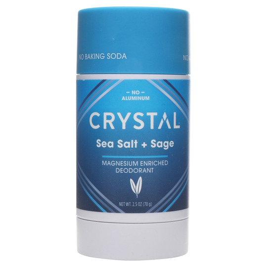 Crystal Body Deodorant - Magnesium Enriched Deodorant Sea Salt Sage - 2.5 oz.