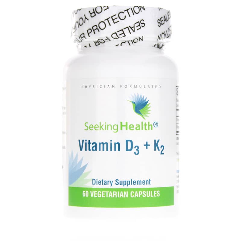 Seeking Health Vitamin D3 + K2 60 Veg Capsules