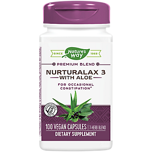 Naturalax 3 with Aloe - Supports Occasional Constipation (100 Vegan Capsules)