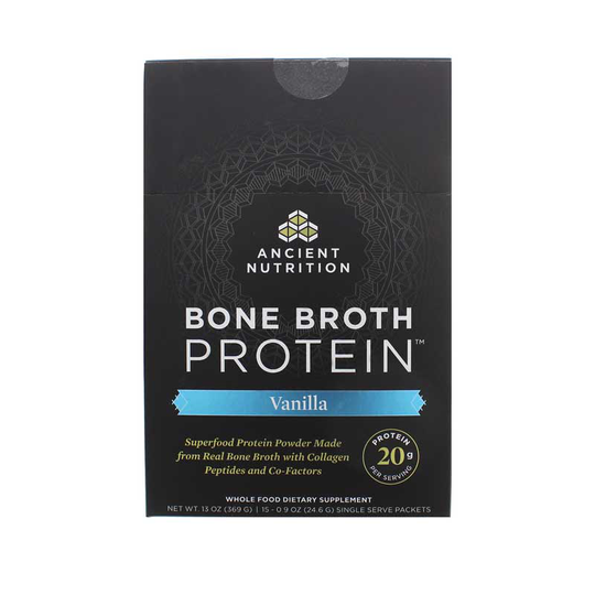 Ancient Nutrition Bone Broth Protein Vanilla 15 Packets