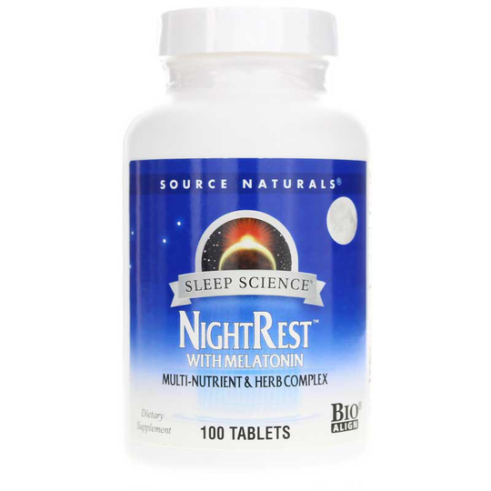 Source Naturals Sleep Science NightRest with Melatonin 100 Tablets