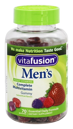 Vitafusion - Men's Complete Multivitamin Natural Fruit Flavors - 70 Gummies