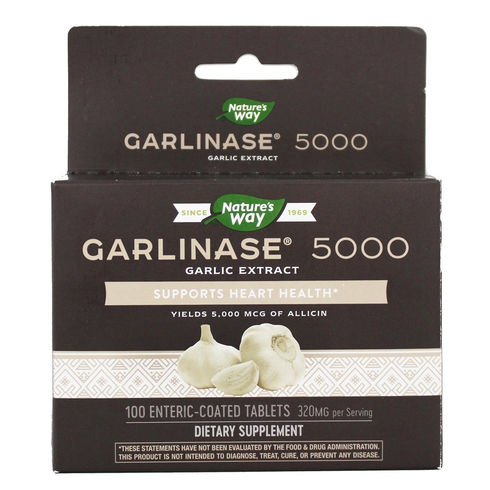 Nature's Way - Garlinase 5000 Garlic Extract - 100 Enteric-Coated Tablets