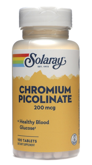 Solaray - Chromium Picolinate 200 mcg. - 100 Tablets