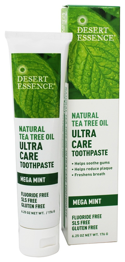Desert Essence - Natural Tea Tree Oil Ultra Care Toothpaste Mega Mint - 6.25 oz.