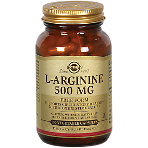 L-Arginine - Free Form - 500 MG (100 Vegetarian Capsules)