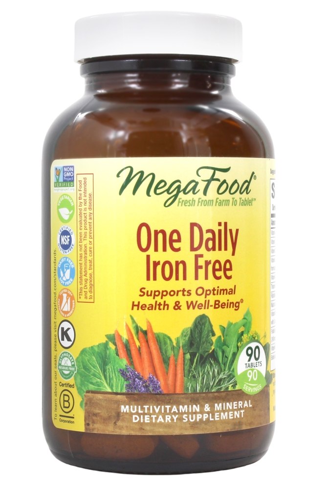 MegaFood - One Daily Iron Free Multivitamin - 90 Vegetarian Tablets