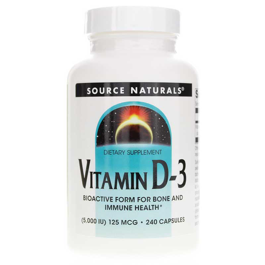 Source Naturals Vitamin D-3 5,000 IU 240 Capsules